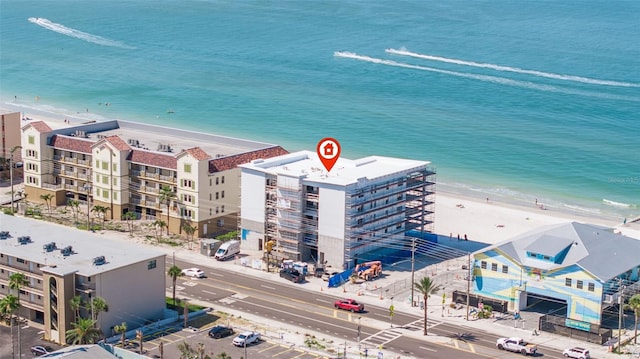 14048 Gulf Blvd Unit 302, Madeira Beach, FL 33708 - drone / aerial view of extended coastline and apartment complex / building