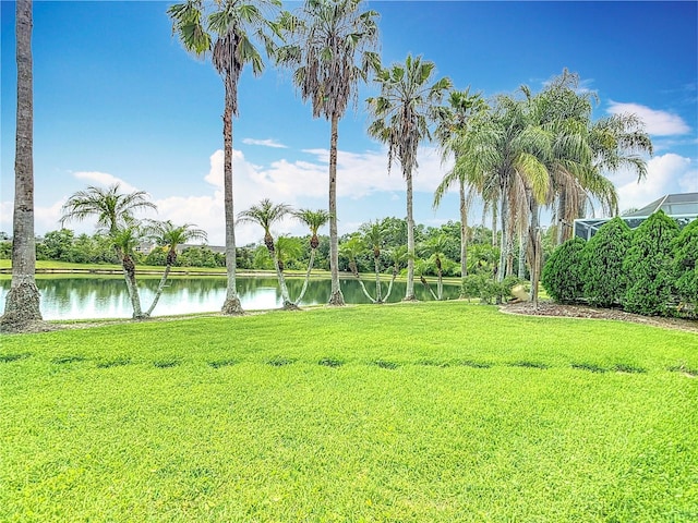 1443 Obear Ct, Wesley Chapel, FL 33543 - view of grassy yard with a water view