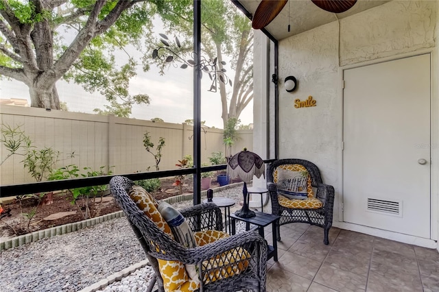 700 Starkey Rd Unit 1216, Largo, FL 33771 - sunroom with ceiling fan
