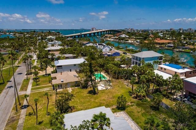 3111 S De Bazan Ave, St Pete Beach, FL 33706 - drone / aerial view of a nearby body of water and a notable bridge