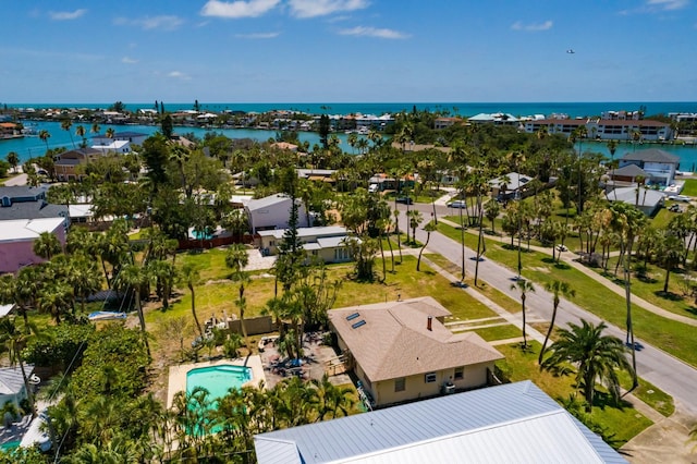 3111 S De Bazan Ave, St Pete Beach, FL 33706 - aerial perspective of suburban area with a nearby body of water