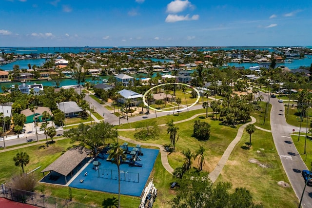 3111 S De Bazan Ave, St Pete Beach, FL 33706 - aerial view of residential area featuring a nearby body of water