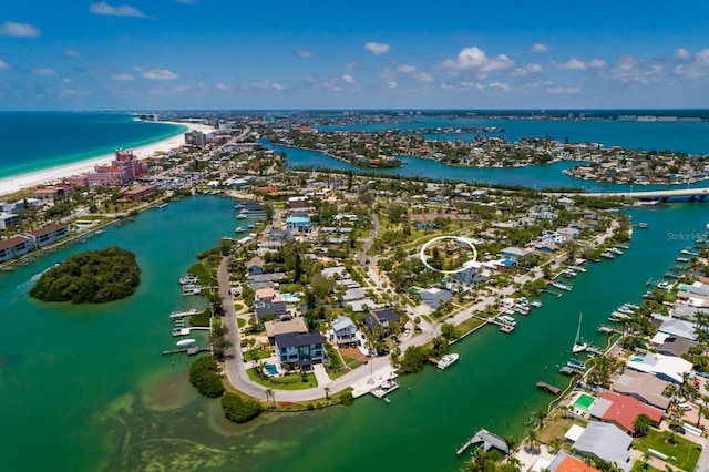 3111 S De Bazan Ave, St Pete Beach, FL 33706 - drone / aerial view of a large body of water