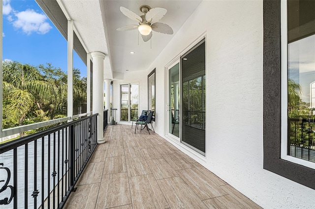4353 Dewey Dr, New Port Richey, FL 34652 - balcony featuring ceiling fan