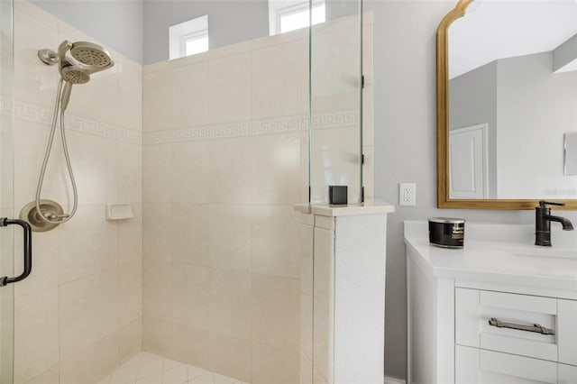 5225 Brighton Shore Dr, Apollo Beach, FL 33572 - bathroom with a shower stall and vanity