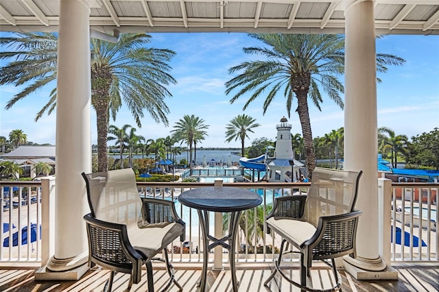 5225 Brighton Shore Dr, Apollo Beach, FL 33572 - balcony featuring a water view