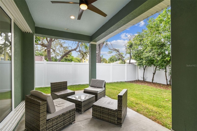 511 Roanoke St, Dunedin, FL 34698 - view of patio with a ceiling fan