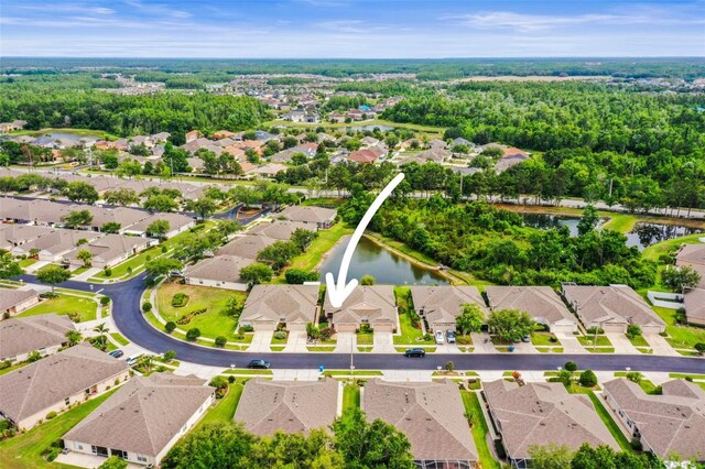 31108 Whitlock Dr, Wesley Chapel, FL 33543 - aerial view of residential area featuring a large body of water