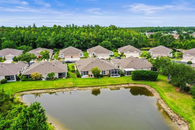 31108 Whitlock Dr, Wesley Chapel, FL 33543 - aerial perspective of suburban area featuring a large body of water
