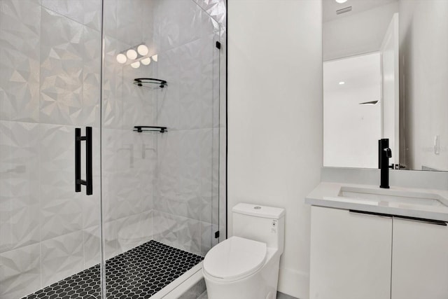 908 W Fribley St, Tampa, FL 33603 - bathroom with vanity, toilet, and a stall shower