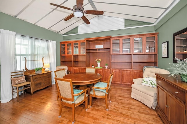 250 Rosery Rd NW Unit 218, Largo, FL 33770 - dining room featuring light wood-type flooring and ceiling fan