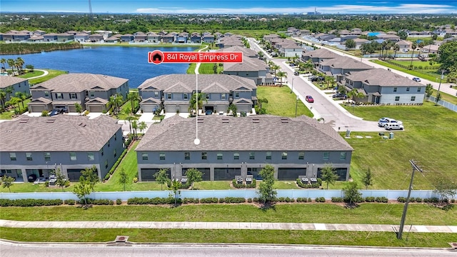 841 Royal Empress Dr, Ruskin, FL 33570 - aerial view of residential area featuring a large body of water