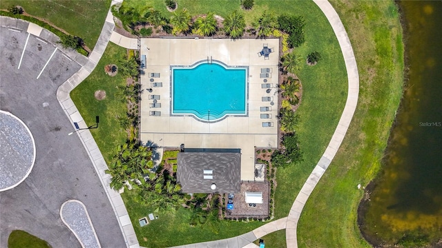 841 Royal Empress Dr, Ruskin, FL 33570 - drone / aerial view of a pool