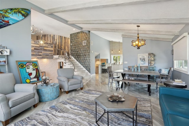 931 Gulf Blvd, Belleair Beach, FL 33786 - living room with a chandelier and wood finished floors