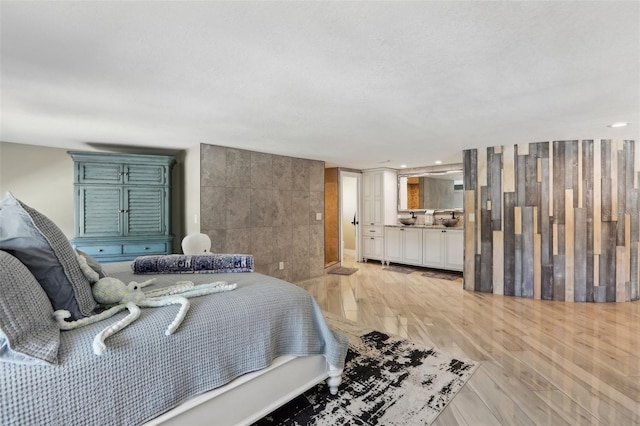 931 Gulf Blvd, Belleair Beach, FL 33786 - bedroom with light wood-type flooring and recessed lighting