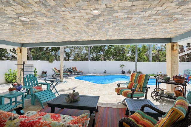 931 Gulf Blvd, Belleair Beach, FL 33786 - view of swimming pool featuring a fenced backyard and a patio
