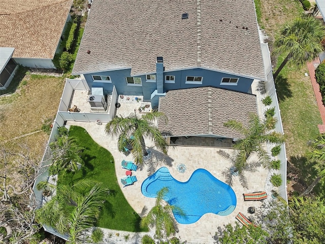 931 Gulf Blvd, Belleair Beach, FL 33786 - view from above of property with a pool area
