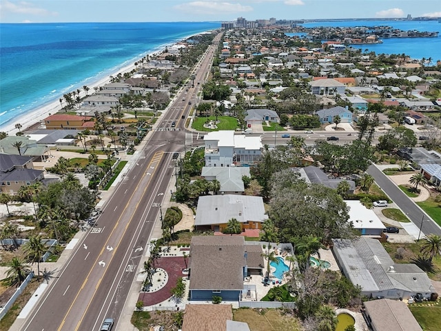 931 Gulf Blvd, Belleair Beach, FL 33786 - aerial view of property and surrounding area with a main thoroughfare and unending shoreline