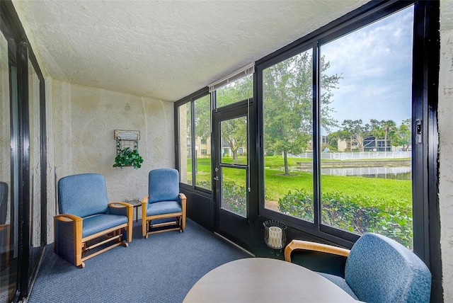14130 Rosemary Ln Unit 4115, Largo, FL 33774 - sunroom with a water view and healthy amount of natural light