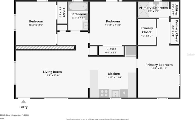 2220 3rd Ave E, Bradenton, FL 34208 - room layout