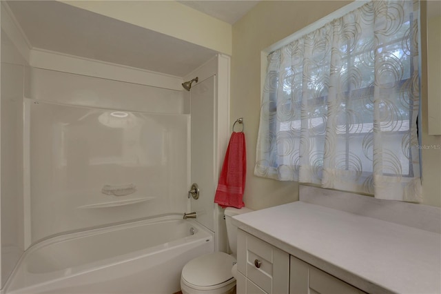 5201 E Jasmine Ln, Inverness, FL 34453 - bathroom with toilet,  shower combination, and vanity