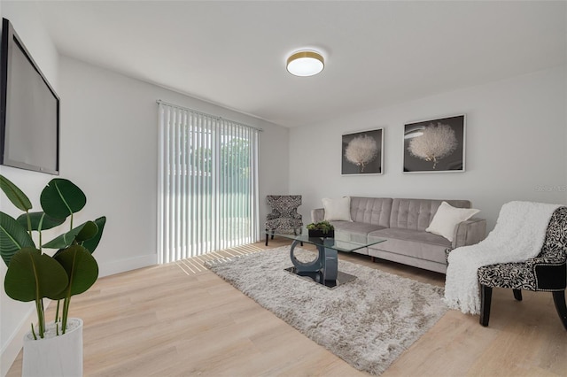 11296 115th St, Largo, FL 33778 - living room with baseboards and wood finished floors