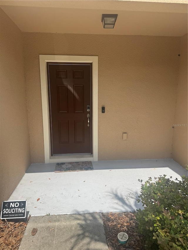 9833 Hound Chase Dr, Gibsonton, FL 33534 - entrance to property with stucco siding