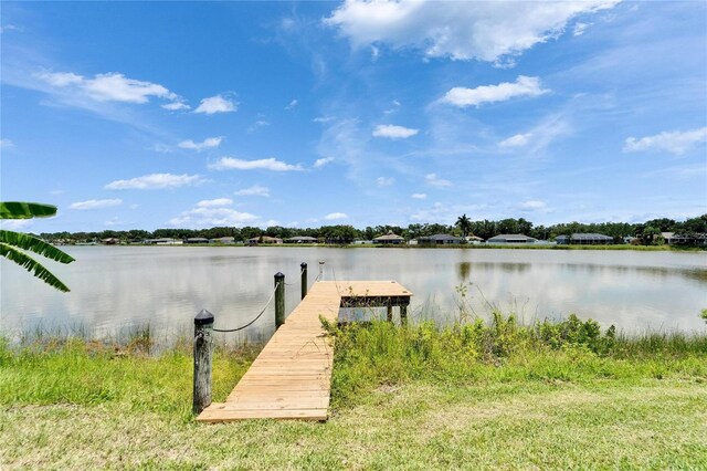 6425 Clair Shore Dr, Apollo Beach, FL 33572 - dock featuring a water view