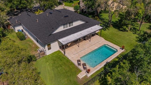 15934 Sorawater Dr, Lithia, FL 33547 - aerial view of property and surrounding area with a pool