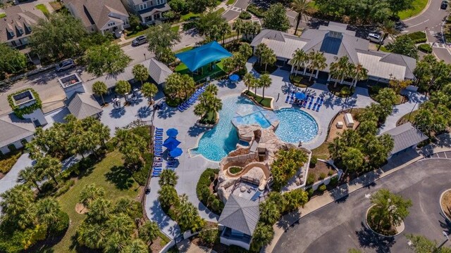 15934 Sorawater Dr, Lithia, FL 33547 - bird's eye view of a pool area