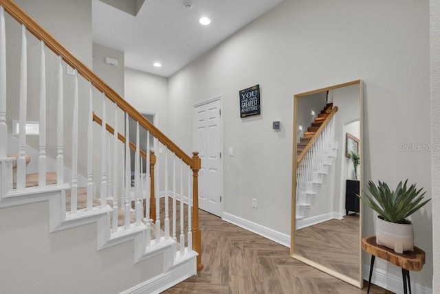 15934 Sorawater Dr, Lithia, FL 33547 - foyer entrance featuring stairs and recessed lighting