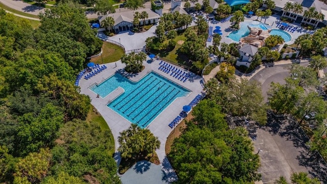 15934 Sorawater Dr, Lithia, FL 33547 - aerial view of a pool