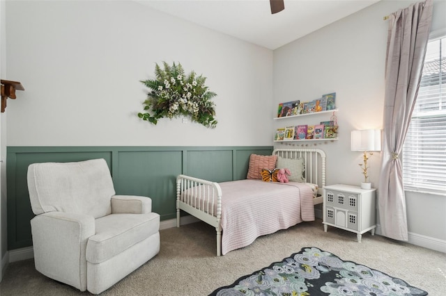 5314 Alafia Falls Dr, Lithia, FL 33547 - bedroom featuring carpet flooring, ceiling fan, and baseboards