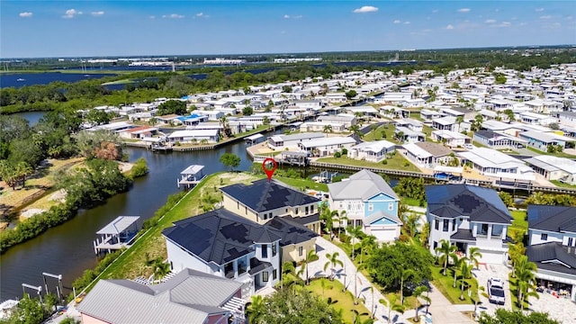 6522 Simone Shores Cir, Apollo Beach, FL 33572 - aerial perspective of suburban area with a nearby body of water