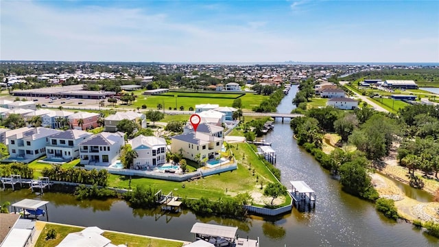 6522 Simone Shores Cir, Apollo Beach, FL 33572 - aerial perspective of suburban area with a large body of water