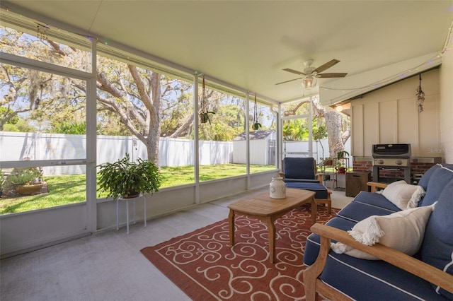 6114 7th Ave S, Gulfport, FL 33707 - sunroom / solarium featuring ceiling fan