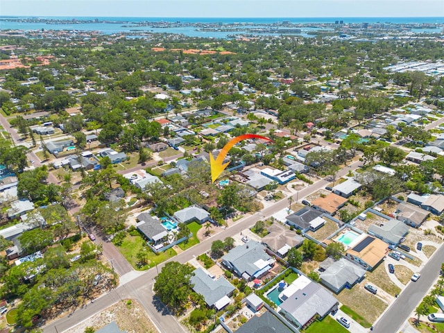 6114 7th Ave S, Gulfport, FL 33707 - aerial overview of property's location with a large body of water