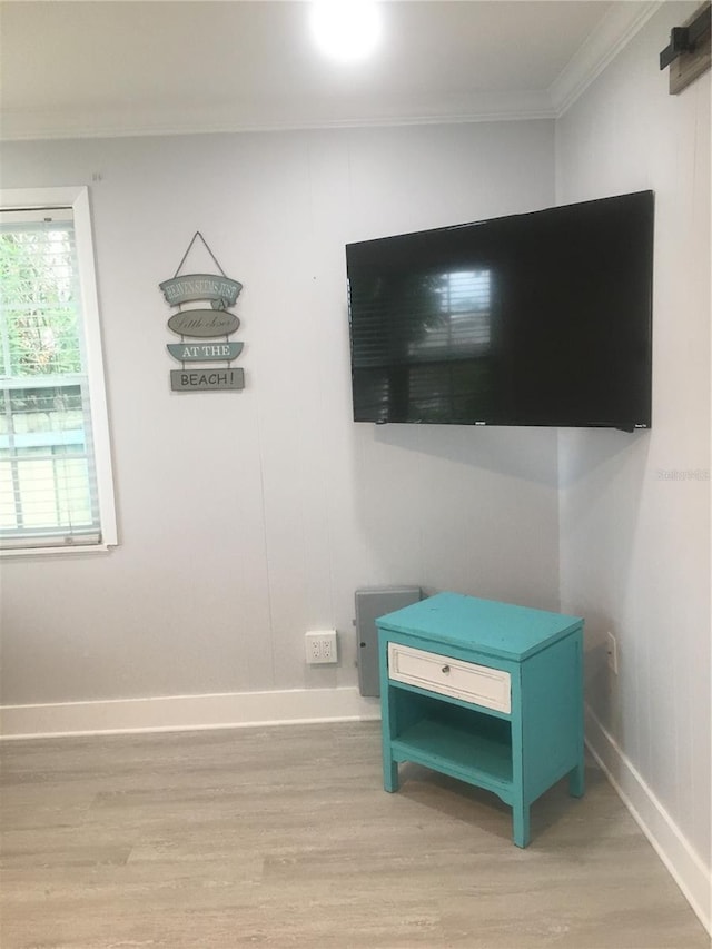 14141 Gulf Blvd Unit 5, Saint Petersburg, FL 33708 - detailed view of ornamental molding, wood finished floors, and baseboards