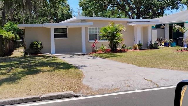 6434 Old Main St, New Port Richey, FL 34653 - single story home with stucco siding and a front lawn