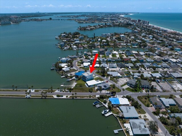 16047 Redington Dr, Redington Beach, FL 33708 - aerial view of property's location with a large body of water and nearby suburban area