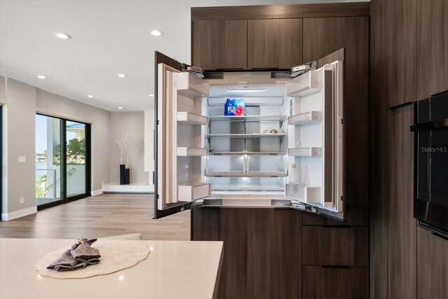 16047 Redington Dr, Redington Beach, FL 33708 - kitchen featuring modern cabinets, light wood-style floors, open shelves, and recessed lighting