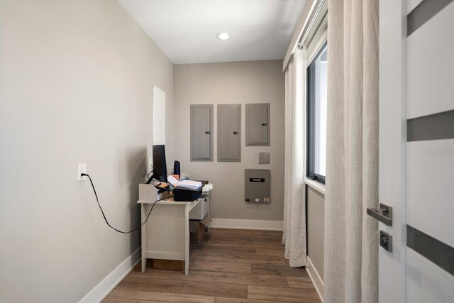16047 Redington Dr, Redington Beach, FL 33708 - office featuring electric panel, baseboards, and recessed lighting