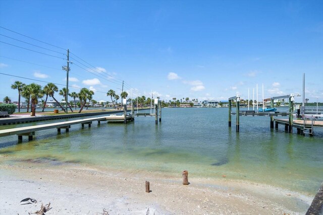 16047 Redington Dr, Redington Beach, FL 33708 - dock area with boat lift and a water view