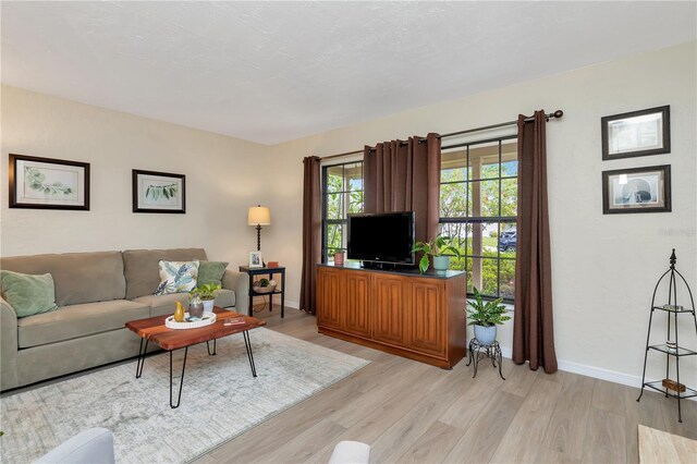 9465 126th Ave, Largo, FL 33773 - living area with light wood finished floors and baseboards