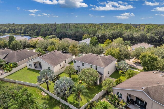 10833 Breaking Rocks Dr, Tampa, FL 33647 - aerial view of residential area featuring a heavily wooded area