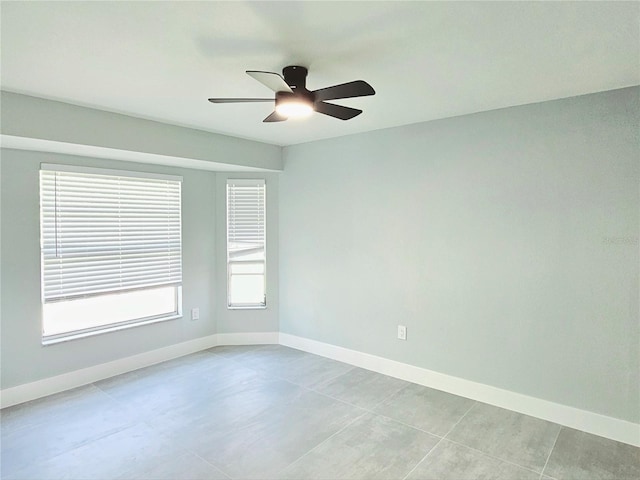 1178 Sultana St, Port Charlotte, FL 33952 - unfurnished room featuring ceiling fan, light tile patterned floors, and baseboards