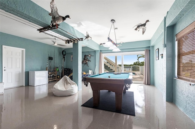 24197 Treasure Island Blvd, Punta Gorda, FL 33955 - game room featuring speckled floor and billiards