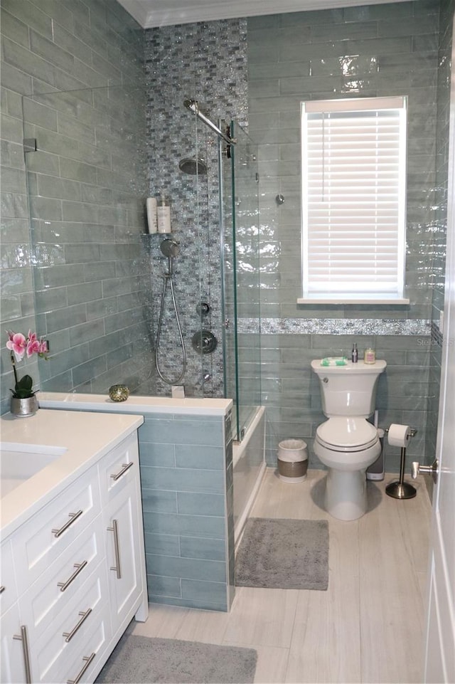 24197 Treasure Island Blvd, Punta Gorda, FL 33955 - full bath with tile walls, vanity, and shower / tub combination