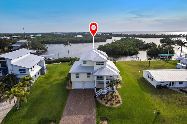 24197 Treasure Island Blvd, Punta Gorda, FL 33955 - view from above of property with a large body of water