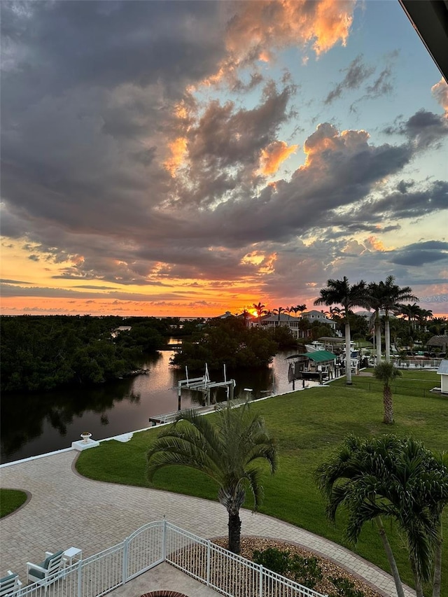 24197 Treasure Island Blvd, Punta Gorda, FL 33955 - water view featuring boat lift and a dock